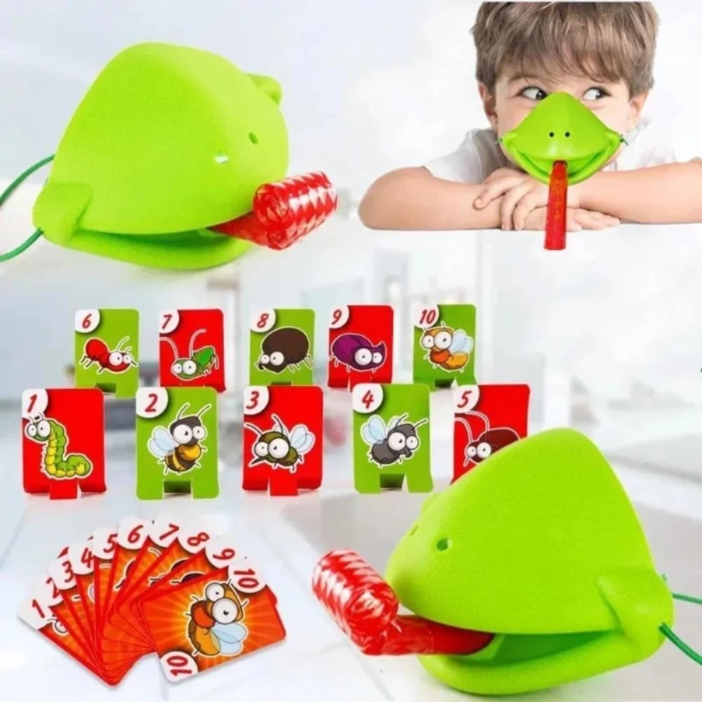 Board Game Family - Frog Lizard Mask Wagging Tongue Lick