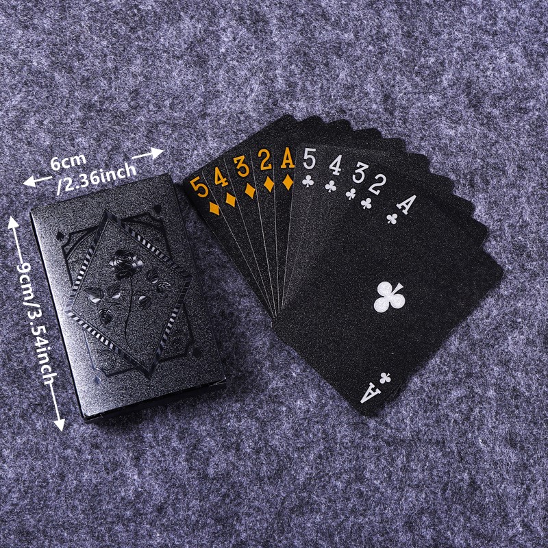 Color Black Gold Playing Card  - Board Game With Chips review and price